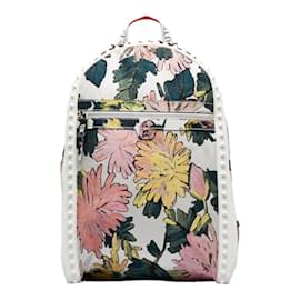 Christian Louboutin-Floral Explorafunk Backpack-White