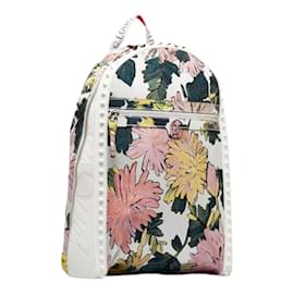 Christian Louboutin-Floral Explorafunk Backpack-White