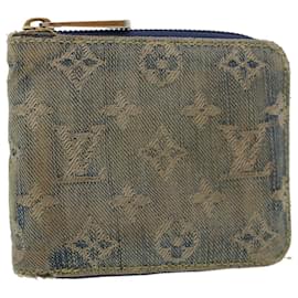 Louis Vuitton-LOUIS VUITTON Monogram Denim Mini Zippy Wallet Wallet Blue M95342 LV Auth 44515-Blue
