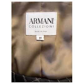 Armani-Armani Collezioni Chaqueta Jacquard Hilo Oro Negro Mujer ES 44 US 8 Reino Unido 12-Negro