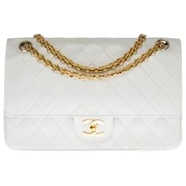 Chanel-Sac Chanel Timeless/Classic in White Leather - 1212511990-White