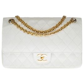Sac Chanel Timeless/Clássico em Couro Branco - 1212511990 Branco