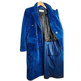 Balenciaga-BALENCIAGA  Coats International S Faux fur-Blue