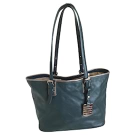 Longchamp Totes Silvery Dark green Dark blue