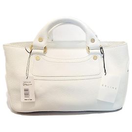 Bolsa de mão Céline Boogie em couro branco Branco