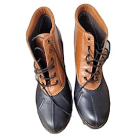 Minelli-ankle boots-Nero,Cammello