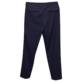 Dior-Pantaloni a righe Dior in lana blu navy-Blu,Blu navy