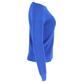 Ralph Lauren-Lauren Ralph Lauren Yaminah Long Sleeve Knit Jumper in Blue Cotton-Blue