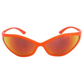 balenciaga 90s Oval Sunglasses in Orange Nylon Orange