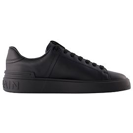 Baskets B Court - Balmain - Cuir - Noir Noir
