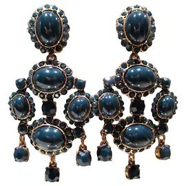 Pendientes candelabro Oscar de la Renta Verde