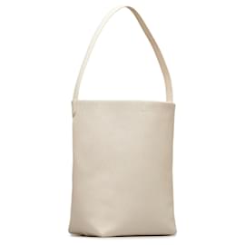 The row-The Row Brown Medium N/S Leather Park Tote-Brown,Beige