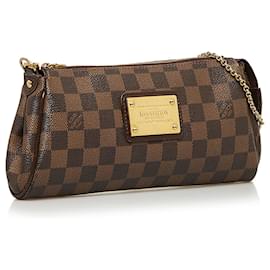 Louis Vuitton-Louis Vuitton Brown Damier Ebene Eva-Brown