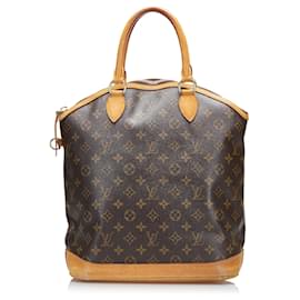 Louis Vuitton-Louis Vuitton Brown Monogram Lockit Vertical-Brown