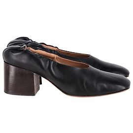 Marni-Pumps mit Blockabsatz aus schwarzem Leder Schwarz