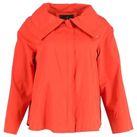 Carolina Herrera Zip Collared Jacket in Orange Polyester Orange