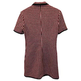 Maje-Maje Renalt Tweed-Hemdkleid aus roter recycelter Baumwolle-Rot