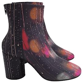 Maison Martin Margiela-Maison Margiela Raindrops Printed Ankle Boots in Multicolor Leather-Multiple colors