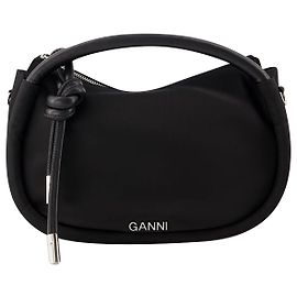Borsa Hobo Mini Knot - Ganni - Pelle - Nera Nero