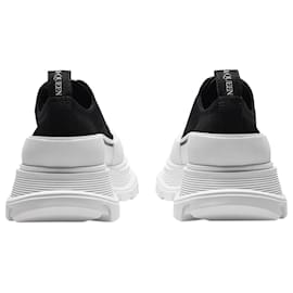 Alexander Mcqueen-Tread Slick Sneakers in Black Polyester-Black
