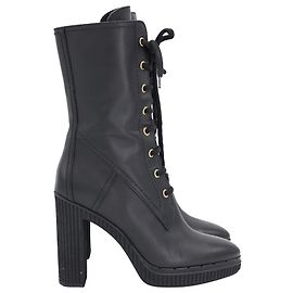 Tod's Lace-Up Platform Boots in Black Leather Black