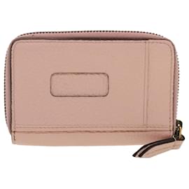 Gucci-GUCCI Animalie Card Case Leather Pink 546590 Auth am4503-Pink