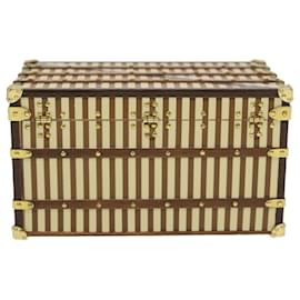 Louis Vuitton-Baú LOUIS VUITTON Peso de papel Somente VIP Bege Marrom Dourado LV Auth am4508-Marrom,Bege,Dourado