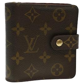 Louis Vuitton-LOUIS VUITTON Monogram Compact zip Wallet M61667 LV Auth 43836-Monogram