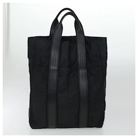 Hermès-HERMES Her Line Hand Bag Nylon Canvas 3Set Black Navy Auth bs5810-Black,Navy blue