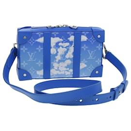 Louis Vuitton-LOUIS VUITTON Monogram Clouds Soft Trunk Wallet Shoulder Bag M45432 auth 43567a-White,Light blue