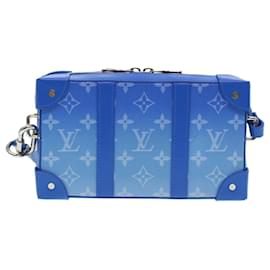 Louis Vuitton-LOUIS VUITTON Monogram Clouds Soft Trunk Wallet Bolso de hombro M45432 autenticación 43567EN-Blanco,Azul claro
