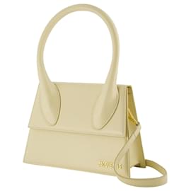 Jacquemus-Le Grand Chiquito Bag - Jacquemus - Leather - Ivory-Brown,Beige
