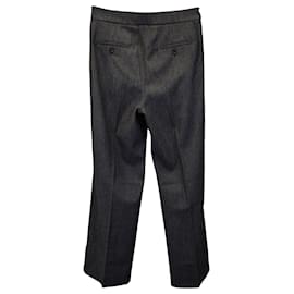 Max Mara-Max Mara Pomez Pants in Grey Wool-Grey