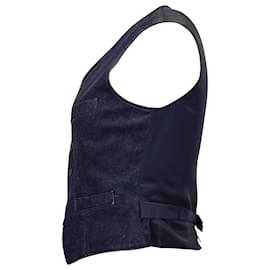 Ralph Lauren-Polo Ralph Lauren Denim Buttoned Vest in Blue Cotton-Blue