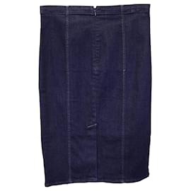 Polo Ralph Lauren-Polo Ralph Lauren Denim Pencil Skirt in Blue Cotton-Blue