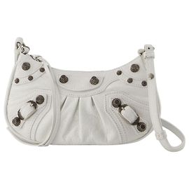 Le Cagole Mini Wallet on Chain - Balenciaga - Leather - Optic White White