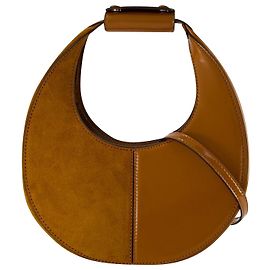 Mini Moon Split Crossbody - Staud - Couro - Tabaco Marrom
