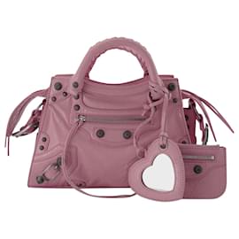 Balenciaga-Le Cagole XS Sho Tasche – Balenciaga – Leder – Puderrosa-Pink