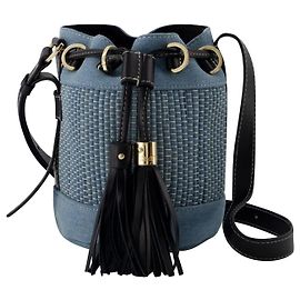 Borsa a tracolla Vicki - See By Chloé - Cotone - Denim Blu