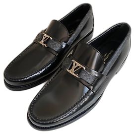 Mocassini Louis Vuitton Major in pelle nera Nero