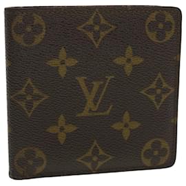 Louis Vuitton-LOUIS VUITTON Monogram Portefeuille Marco Portafoglio Bifold M61675 LV Aut 44080-Monogramma