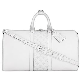 Louis Vuitton LV Keepall 50 Taigarama Blanc