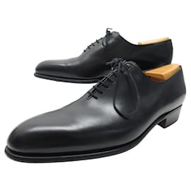 JM Weston-JM WESTON RICHELIEU CYCLING FLORA SHOES 402 8.5D 42.5 LEATHER SHOES-Black