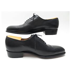 JM Weston-JM WESTON RICHELIEU CYCLING FLORA SHOES 402 8.5D 42.5 LEATHER SHOES-Black