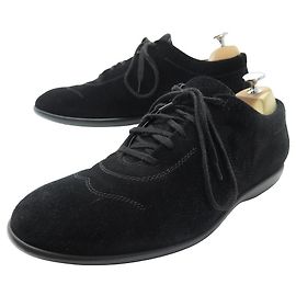 NEUF CHAUSSURES JM WESTON BASKETS TRAINER DAIM 601 8.5D 42.5 SUEDE SHOES Noir