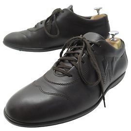 CHAUSSURES JM WESTON BASKETS TRAINER CHOLOCAT BOX 601 8.5D 42.5 CUIR SHOES Marron