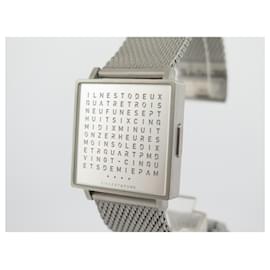 Autre Marque-MONTRE BIEGERT & FUNK Q-W3ENBRMBR1 QLOCKTWO W35 QUARTZ 35 MM ACIER WATCH-Argenté