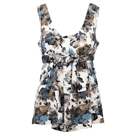 Marni-Marni Floral Top with Belt-Multiple colors