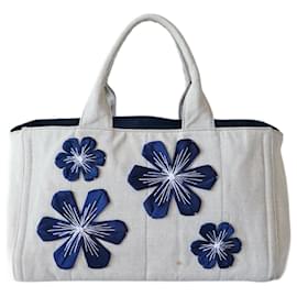 Prada-Handbags-Blue,Beige
