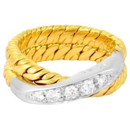 Pomellato-***Anello a fascia in oro con diamanti Pomellato-Gold hardware